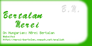 bertalan merei business card