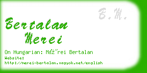 bertalan merei business card